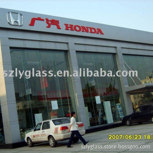 Building tempered laminated glass